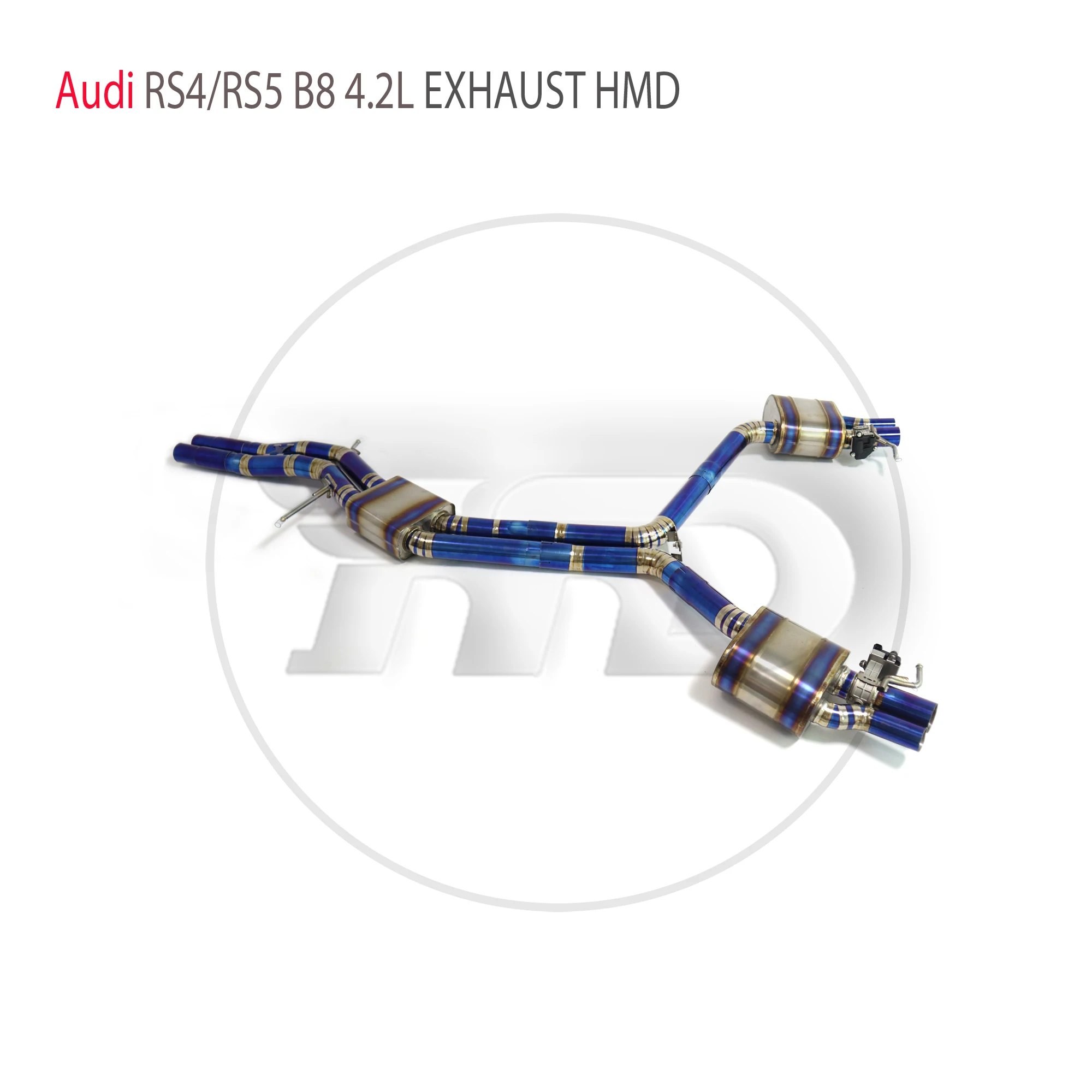 HMD Titanium Alloy Exhaust System Performance Valve Catback For Audi RS4 RS5 B8 4.2L Car Muffler Racing Pipe