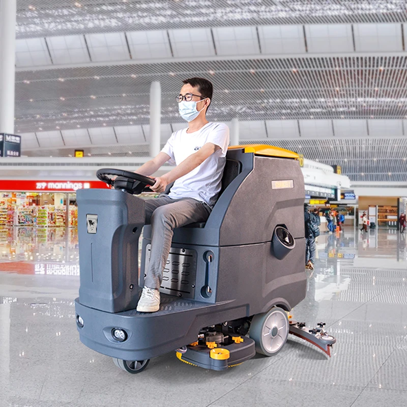 Chancee K80 Preço de fábrica Máquina de purificação de piso com escova dupla de concreto