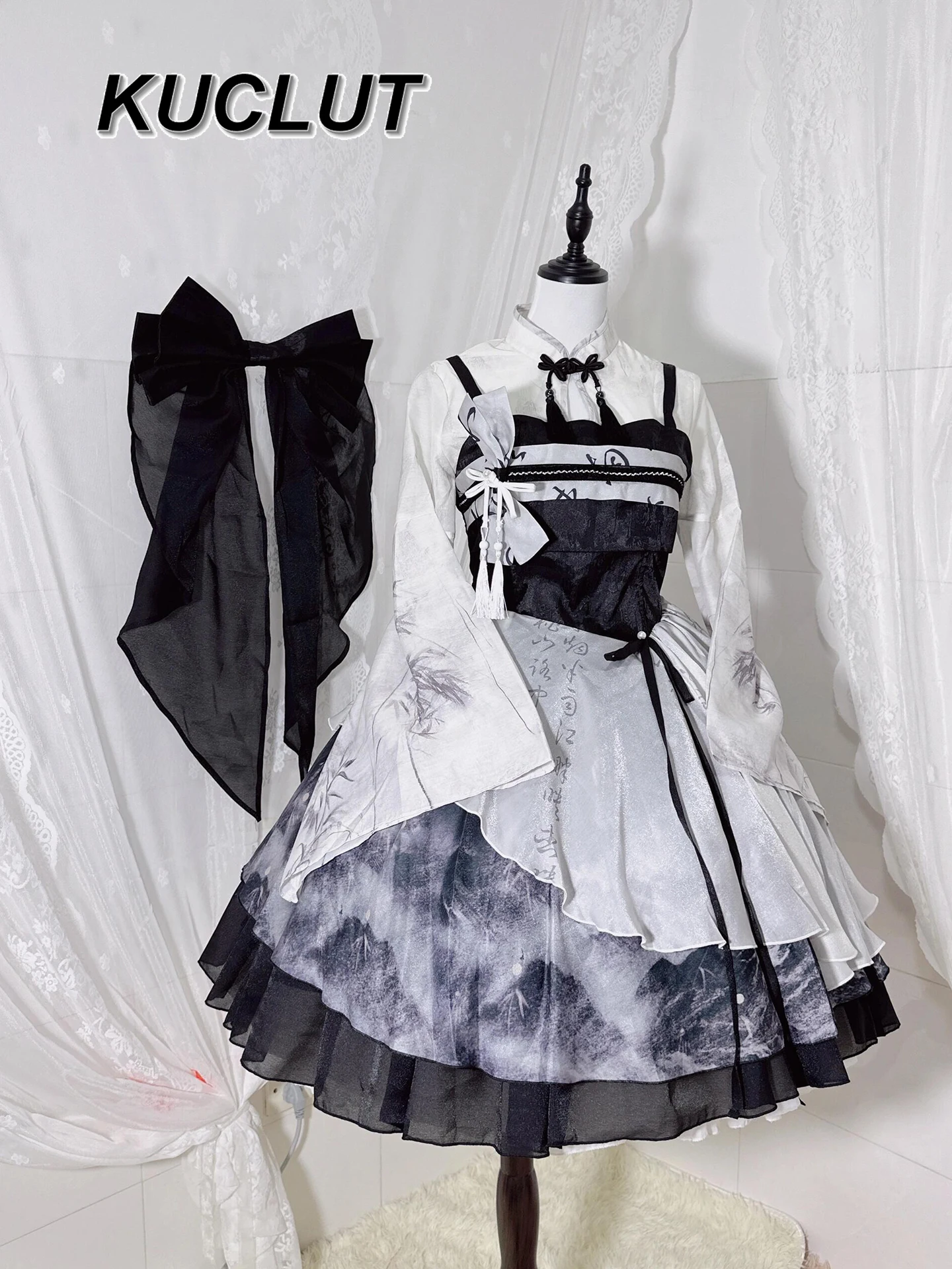 로리타 스타일 소녀 패션 빈티지 우아한 드레스 여성용 봄과 가을 2025 신상 긴 소매 드레스