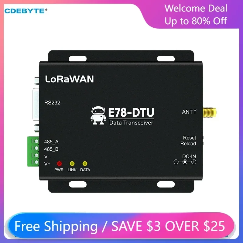 CDEBYTE LoraWan Node RF Modem 470MHz ASR6601 Gateway Self-organized Network Polling E78-DTU(470LN22) RS485 RS232 Long Rang 3KM