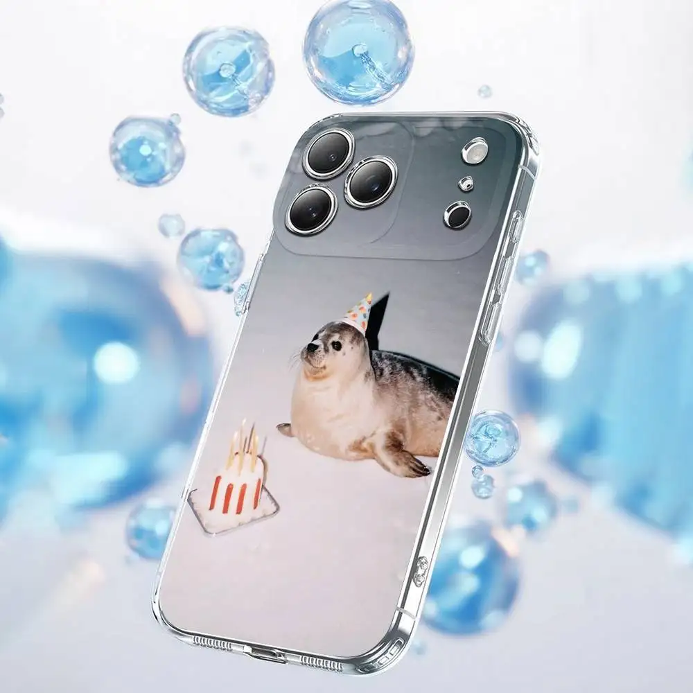 Seal Seals Collage Phone Case For iPhone 17,16,15,14,13,12,11,Plus,Pro,Max,Plus,E,Air,Mini Transparent Cover