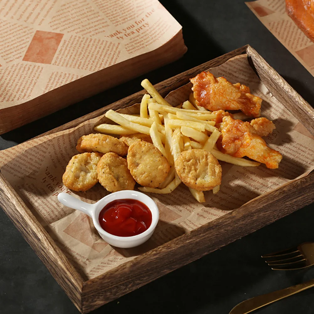 

100 Sheets 25x25cm Greaseproof Paper Food Grade Oil Proof Bread Liners Cake Wrappers Sandwich Burger Baking Packaging