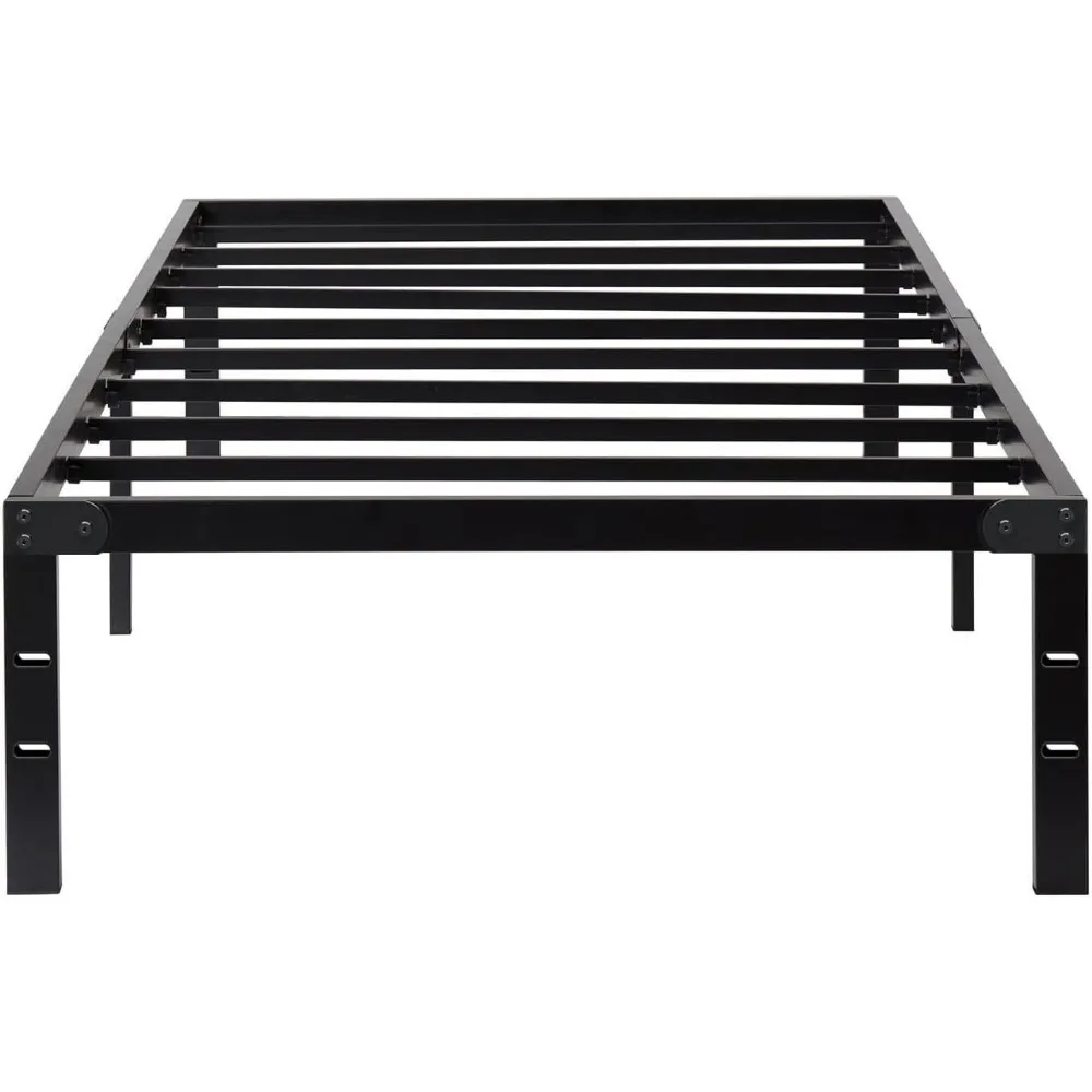 

Twin Size Bed Frame, Metal Platform Frames No Box Spring Needed, Heavy Duty with Storage Space, 14 Inches High