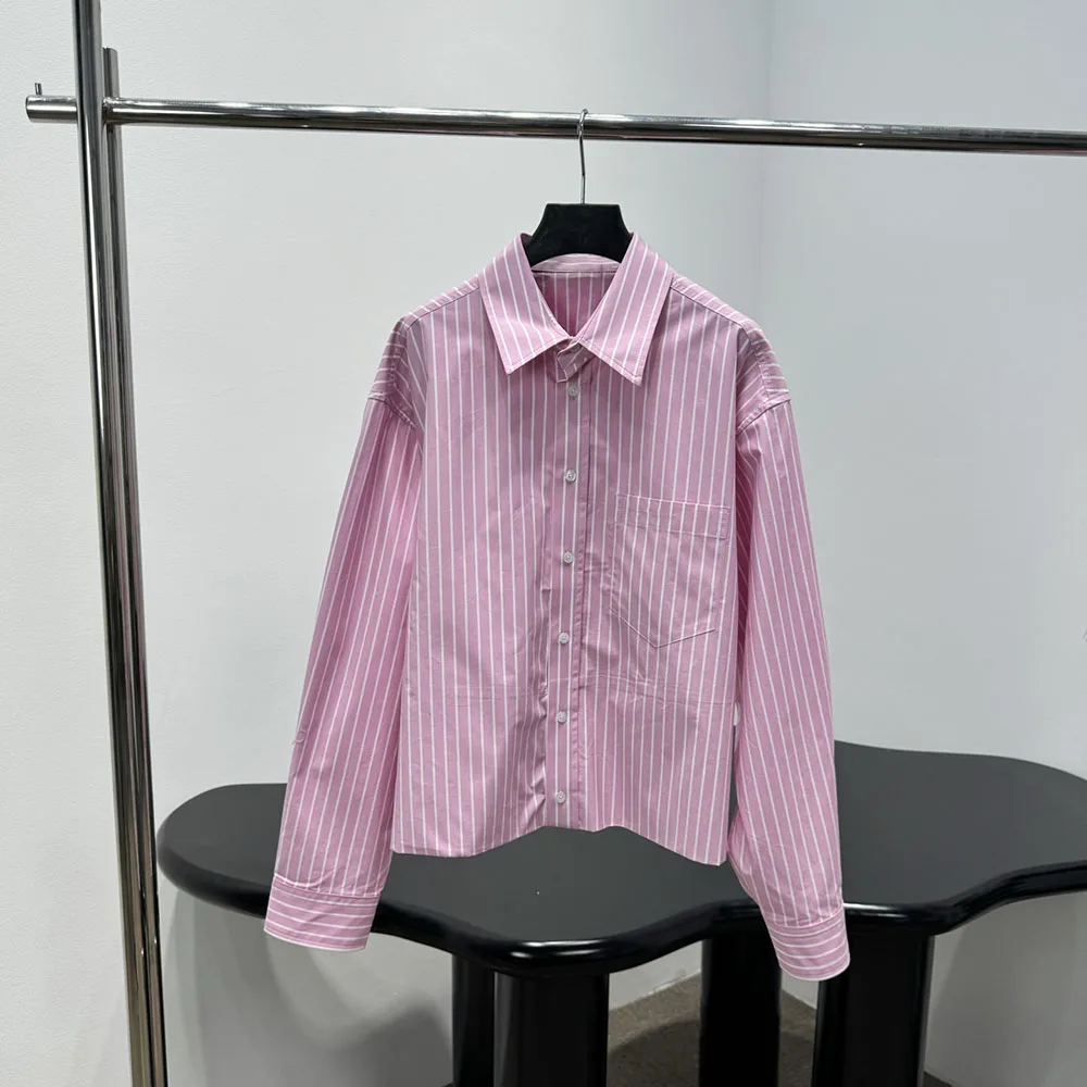 

High-quality 2026 spring/summer new style women's striped long-sleeved casual shirt, fashionable and comfortable xy26423154