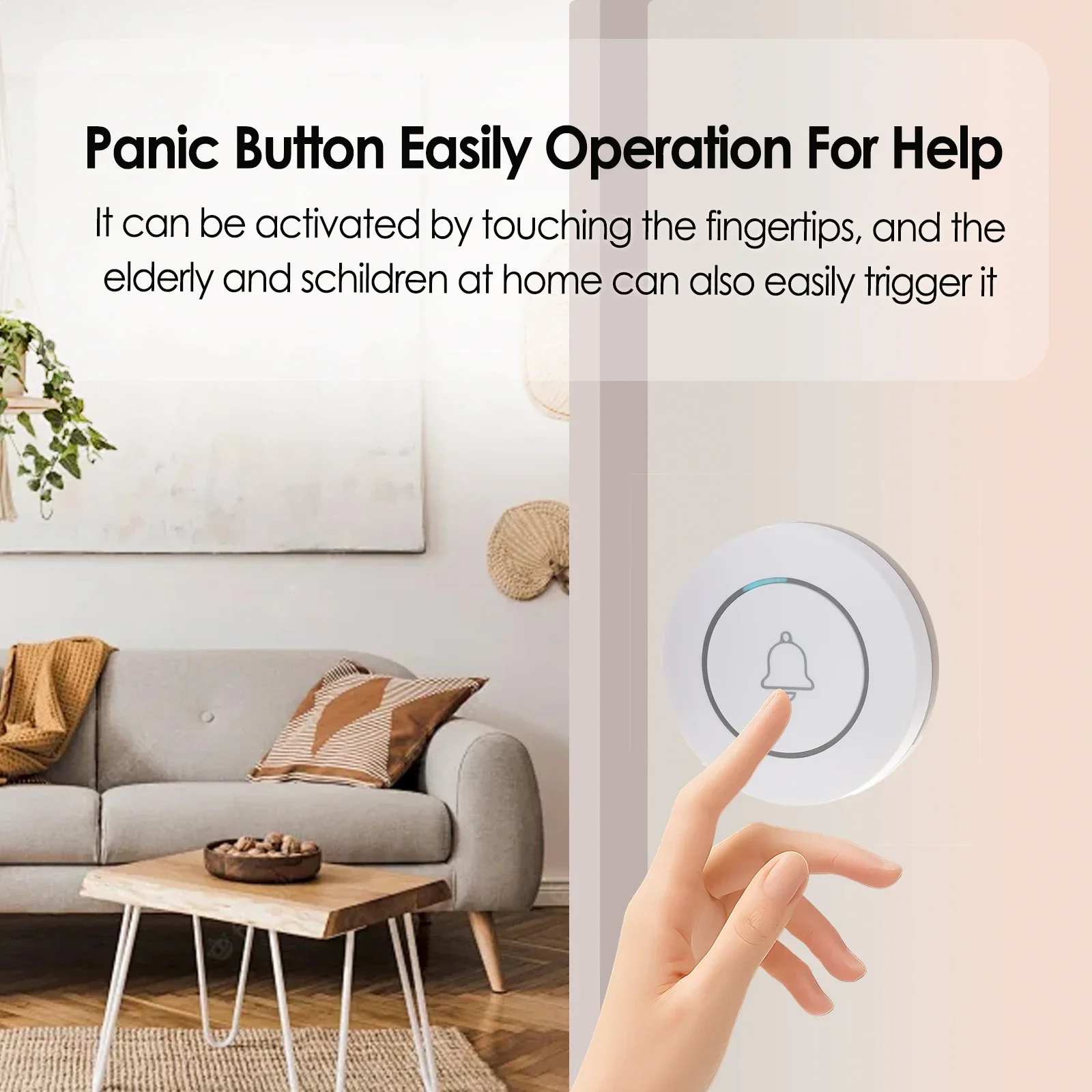 Topvico1/2/3/5pcs 433mhz SOS Panic Button Emergency Call Wireless Alarm For Elderly Seniors One Click Call Alarm Doorbell Button