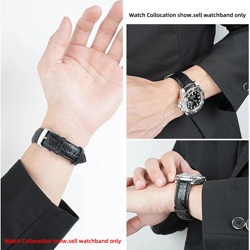 

19mm 20mm 21mm 22mm High-quality crocodile leather watch strap For Tudor 1958 BLACK BAY Genuine leather watchband Accessories