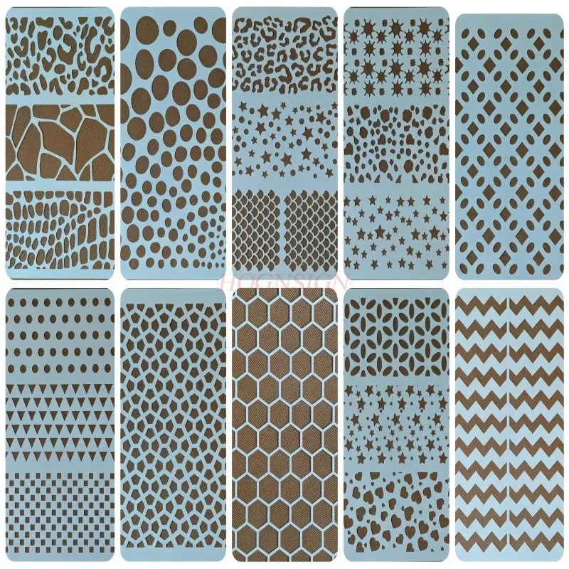 

1 шт., креативный геометрический узор, выдолбленный вручную, настенная живопись, распылительная печать, вспомогательный инструмент, шаблон для граффити «сделай сам»