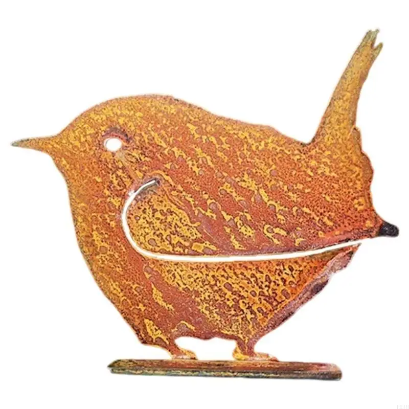 Weather Resistant Casts Iron Bird Sculpture Outdoor Garden Art for Porch 