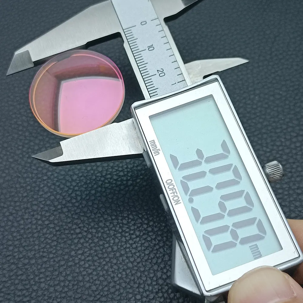 ساعة مزدوجة القبة زجاج بديل الياقوت ، سميك بأقطار ، 31 ، 5 ، دائرية ، شفافة