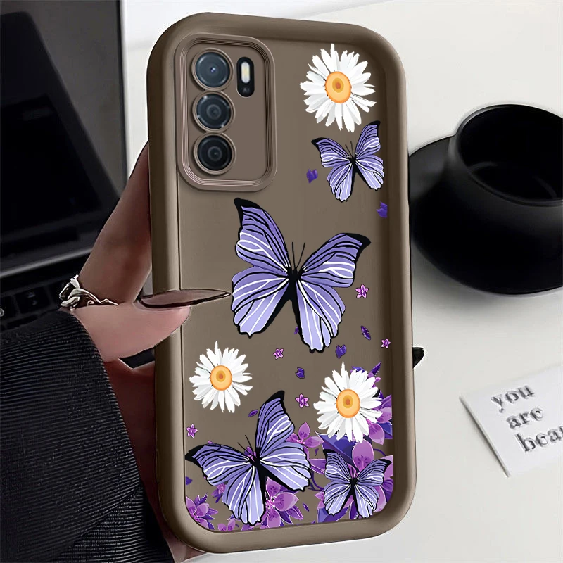 A 54S Butterfly New Sky Eye Phone Case For OPPO A54S A54 A72 A92 A36 A55 A77 A52 A12E A16 A17 A57 A31 A15 A18 A38 A58 A76 Cover