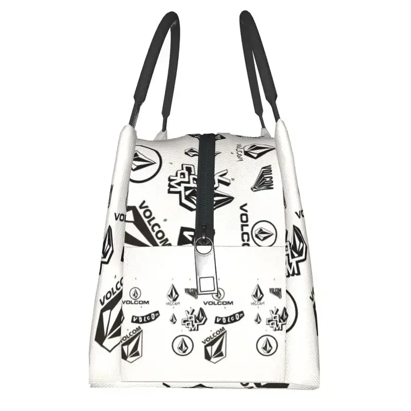 Custom Volcoms Logo Insulated Lunch Bags for Women Waterproof Cooler Thermal Lunch Box Work Picnic