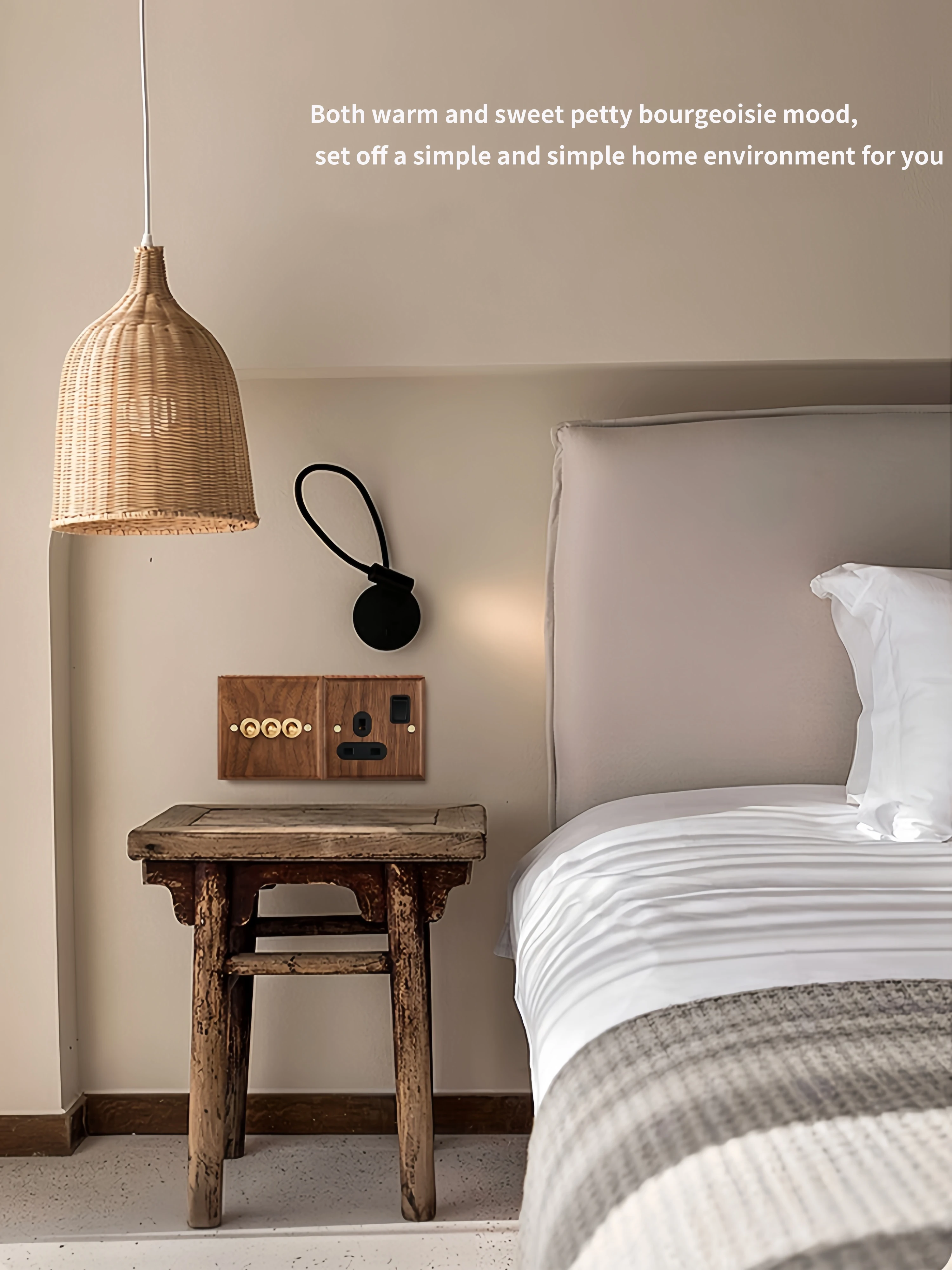 1/2/3/4gang1/2way European Vintage Passage Wall Light Solid Wood Brass Toggle Panel Switch Power Outlet, Antique Home Decor - Image 5