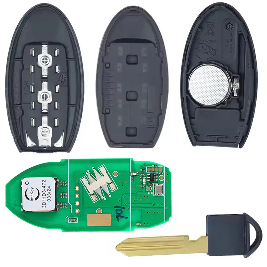 KEYECU Replacement Smart Remote Transmitter Key Fob 2Buttons 315MHz ID46 for Nissan Micra K13 March K13 Leaf 2010-2016 TWB1J701