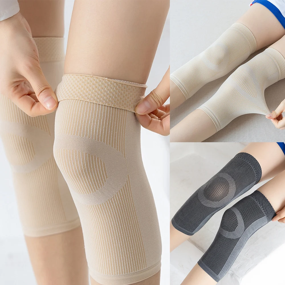 Genouillères de soutien du genou en nylon pour le sport, manchons de compression, genouillères pour les articulations arthriquement, le cyclisme, la course à pied, l'orthèse chaude