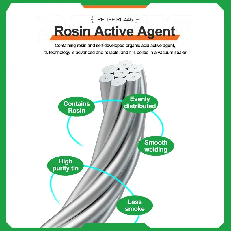 Relife RL-445 0.6/0.5/0.4/0,3mm 25g hochreiner Löt draht Kolophonium kern Zinn draht für verschiedene elektronische Löt schweiß werkzeuge