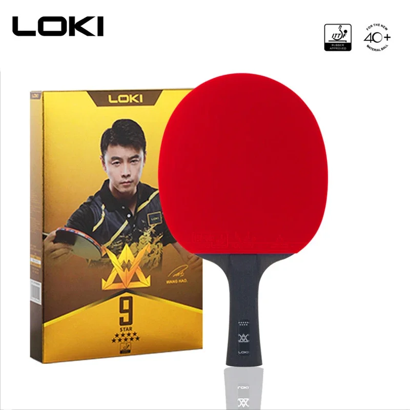 

LOKI 9 Star Super Sticky Table Tennis Racket Carbon Blade PingPong Bat Competition Ping Pong Paddle for Fast Attack and Loop