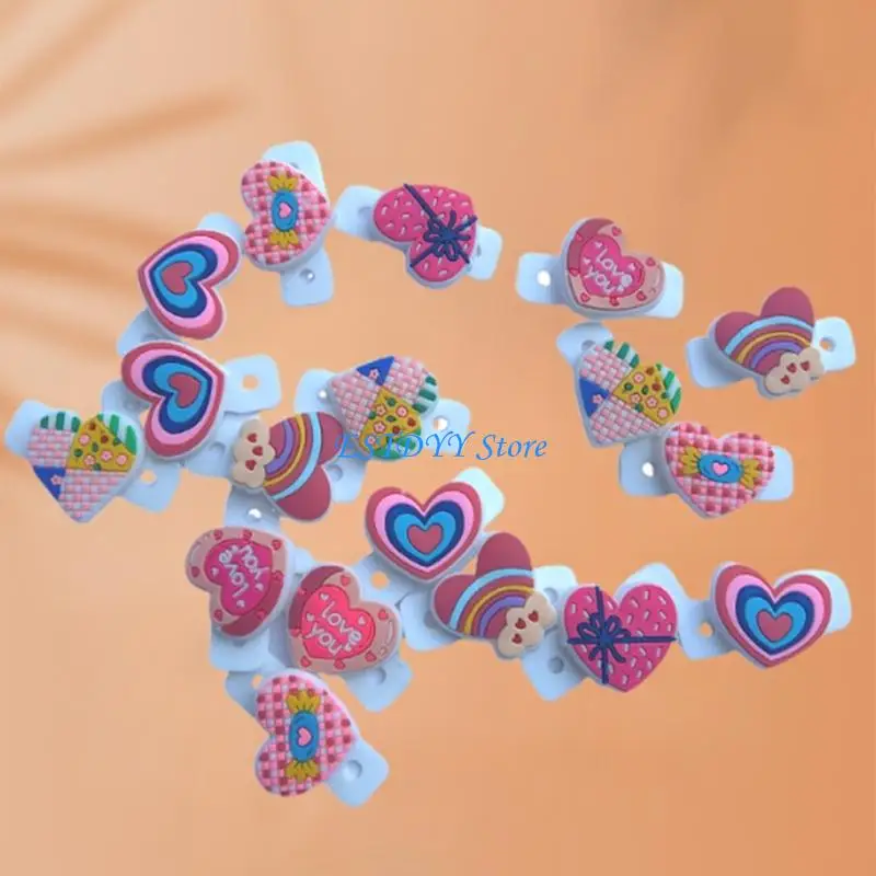 G6DE Tennis Vibration Dampener Heart Silicones Absorber Colorful Racquet Dampener