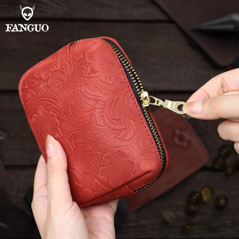 المرأة محفظة نسائية للعملات المعدنية جلد طبيعي الإناث سستة السفر المنظم حقيبة صغيرة المرأة حقيبة التخزين محافظ جلدية ناعمة صغيرة