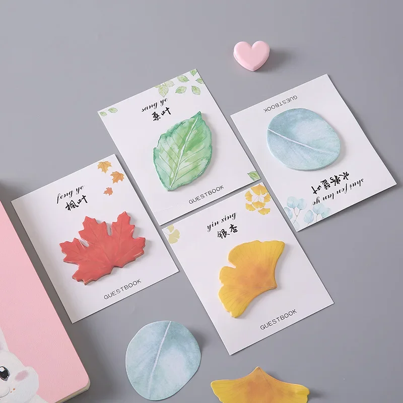 Koleksi Berbagai Daun 30 Lembar Memo Pad Perekat Sendiri N Kali Pakai Sticky Note Pembatas Buku Alat Tulis Kantor Sekolah Perlengkapan Siswa