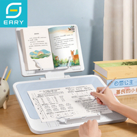 Eary Foldable Double Layer Book Stand for Reading With Page Clip Desktop Holder Height Angle Adjustable Desk for iPad Pro Tablet