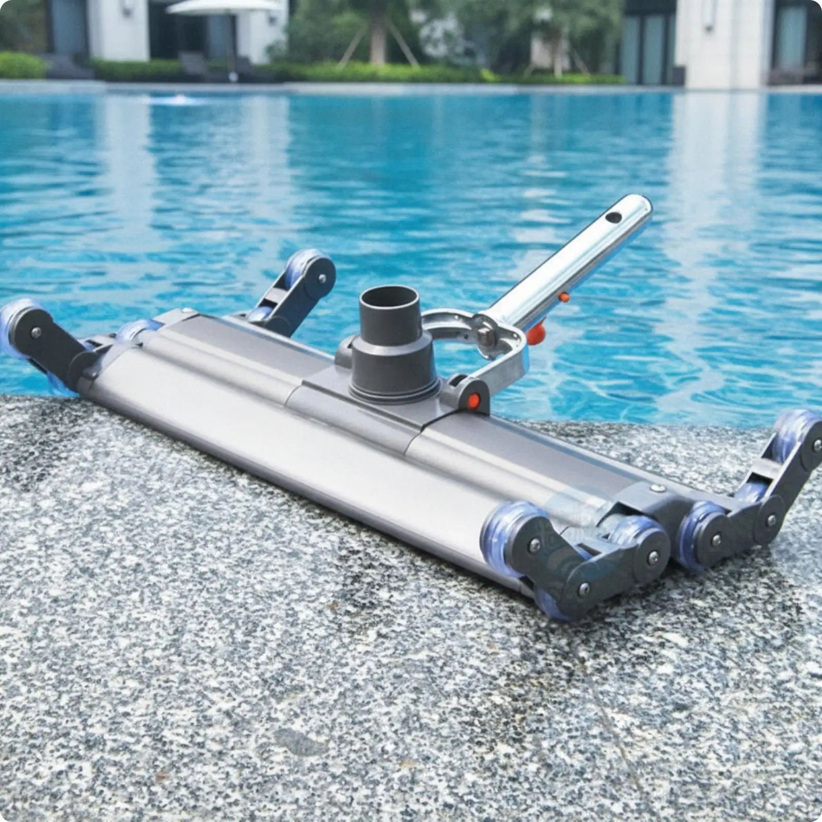 Pool Vacuum Cleaner Head Sturdy Metal Frame Brushed Robotic Replacement for Swimming Pool Floor Debris Removal