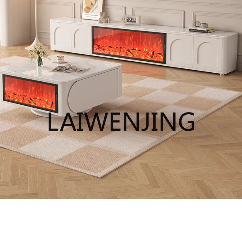 

Rwj3d Electronic Fireplace Decoration Simulation Flame Integrated Living Room TV Cabinet
