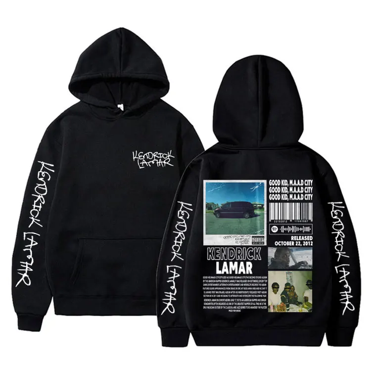 

Rapper Kendrick Lamar Good Kid Hoodie Men Women Fashion Popular Music Hoody Sweatshirt Male Vintage Hip Hop Oversized Streetwear