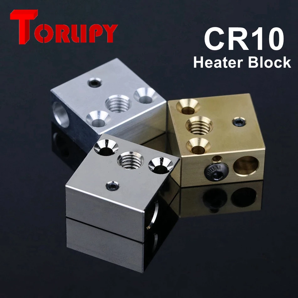 Torlipy CR10 Heater Block CR 10 Heated Block High Temperature 3D Printer Heaterblock For Creality Ender 3 5 Hotend MK8 Nozzle