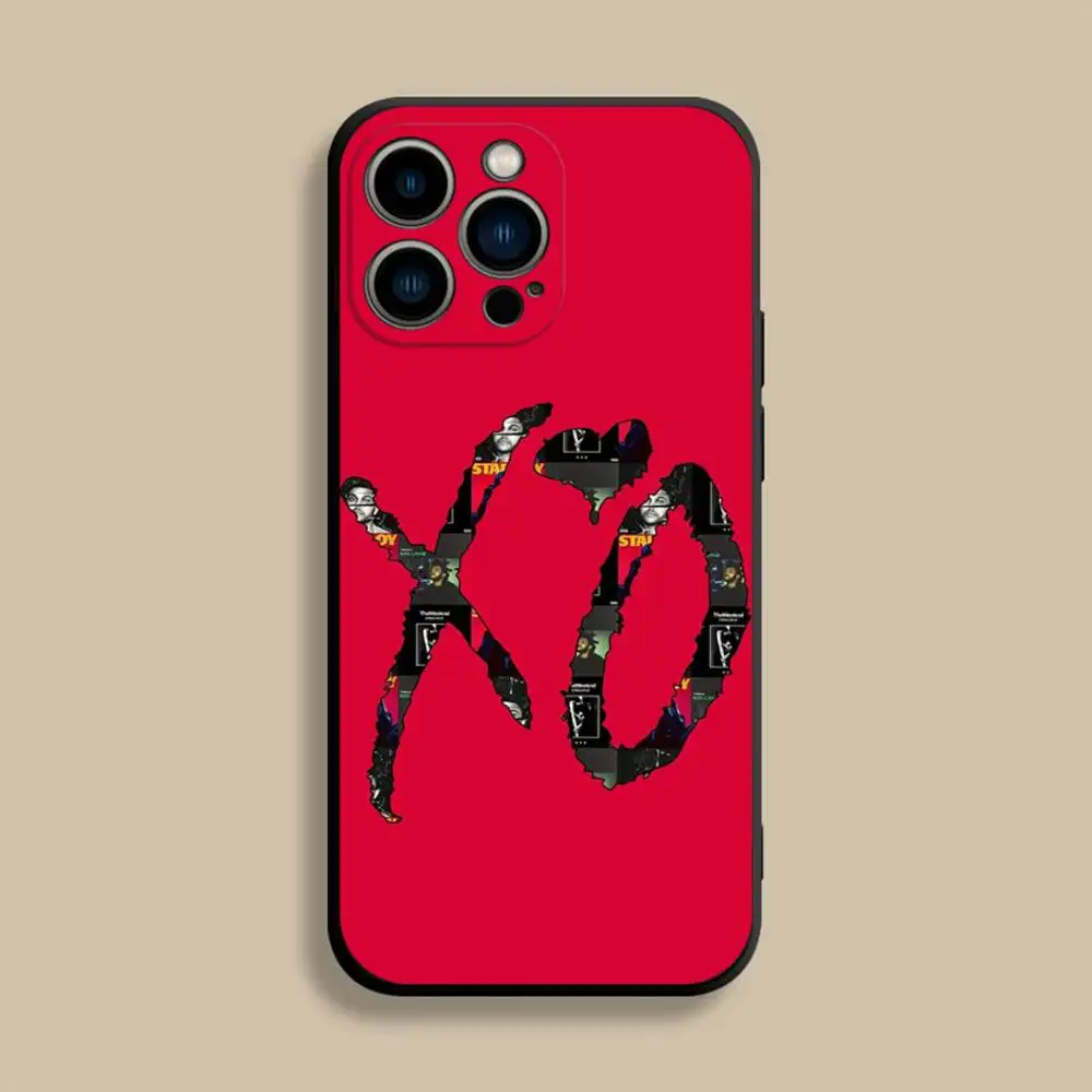 حافظة هاتف Singer The W-Weeknd X-XO لهاتف iPhone 17,16,15,14,13,12,Pro,Max,Plus,E,SE4,Air,غطاء ناعم أسود صغير
