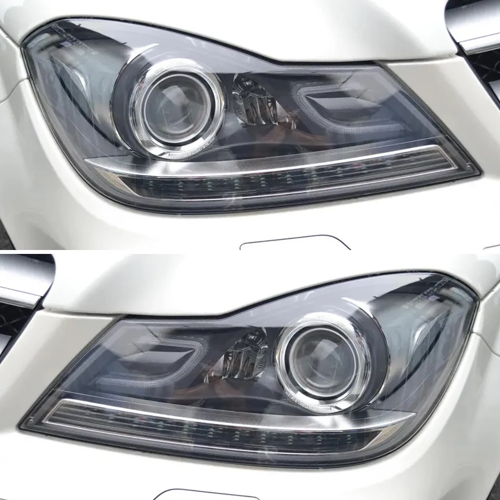 1PC for Mercedes-Benz W204 headlights C180 C200 C220 C260 C300 C63 2011-2014 HID xenon headlight gray background Headlamp - view 4