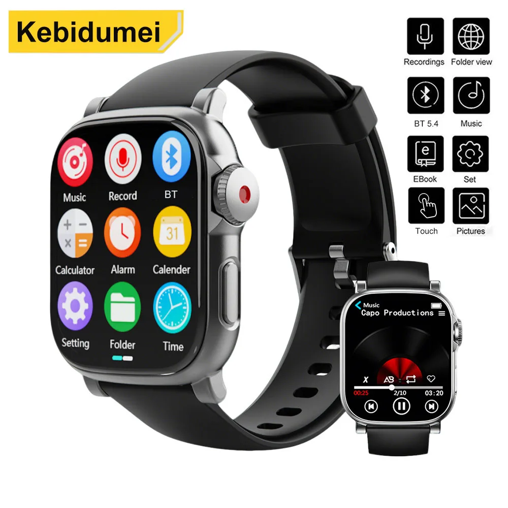 2025 جديد 8/16/32 جيجابايت ذاكرة ساعة ذكية بلوتوث 5.4 مشغل MP3 2.01 بوصة HD شاشة تعمل باللمس الحد من الضوضاء الساعات الذكية الرياضية #1