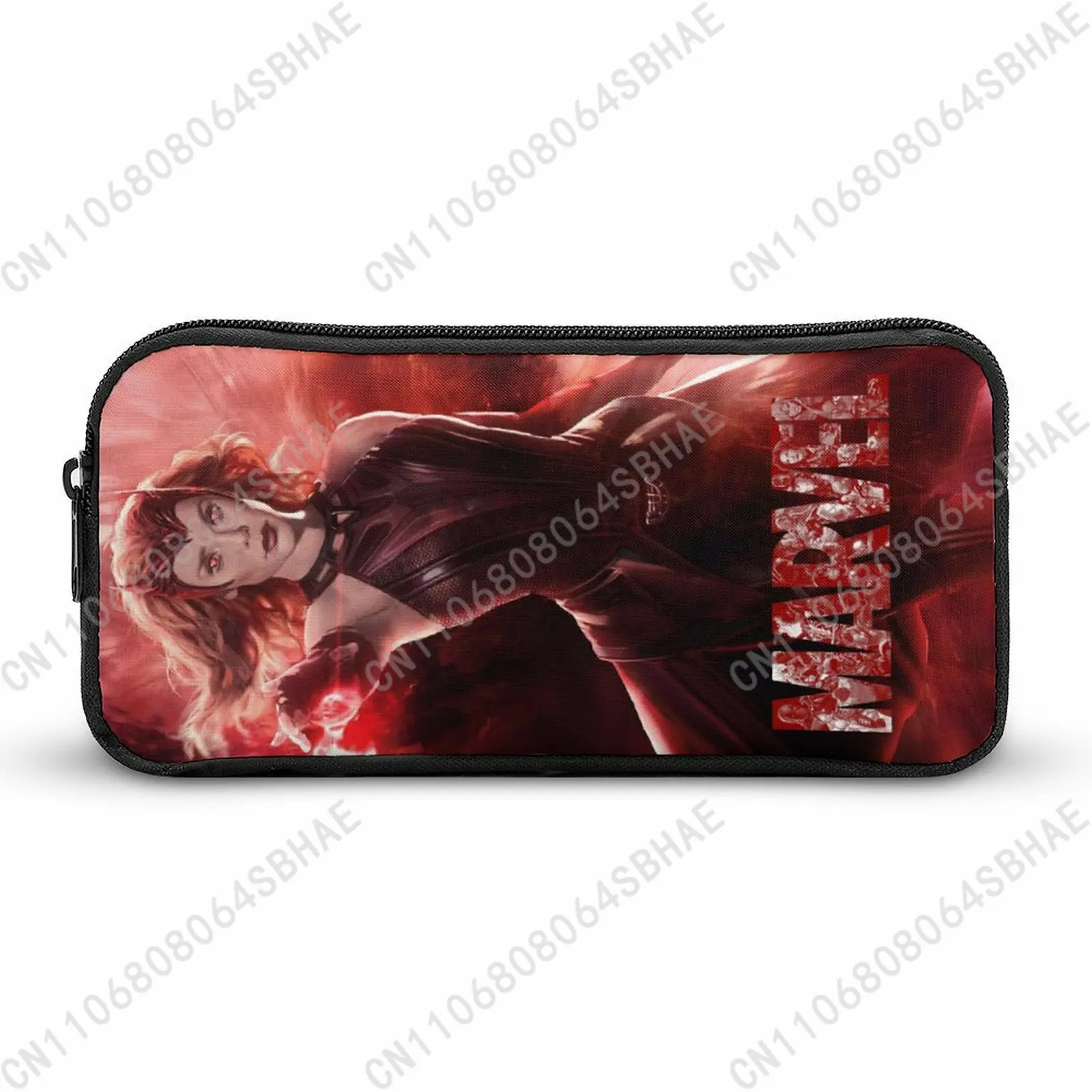 

Marvel Scarlet Witch Pencil Case Teens Custom Pattern Simple Pen Bag School Stationery Pouch Personalized Zipper Bag Cosplay