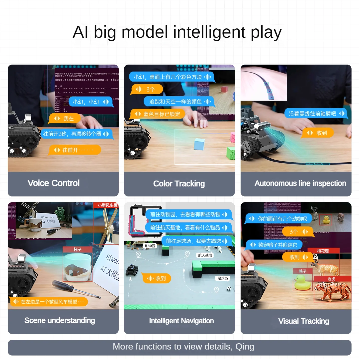 Telaio per serbatoio video RC con telecamera di profondità Robot di codifica AI LiDAR ROS2 per Raspberry Pi 5 per modello AI di grandi dimensioni SLAM Guida autonoma