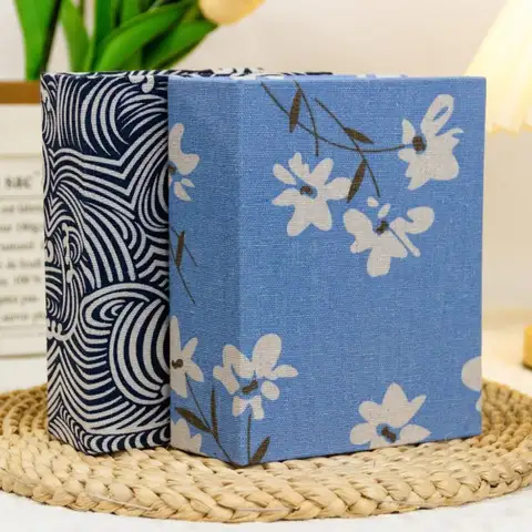 New 100 Pockets Photo Album 4x6 Photos Small Scrapbook Album Linen Cover Slip-in Picture Albums DIY Writable Photo Storage