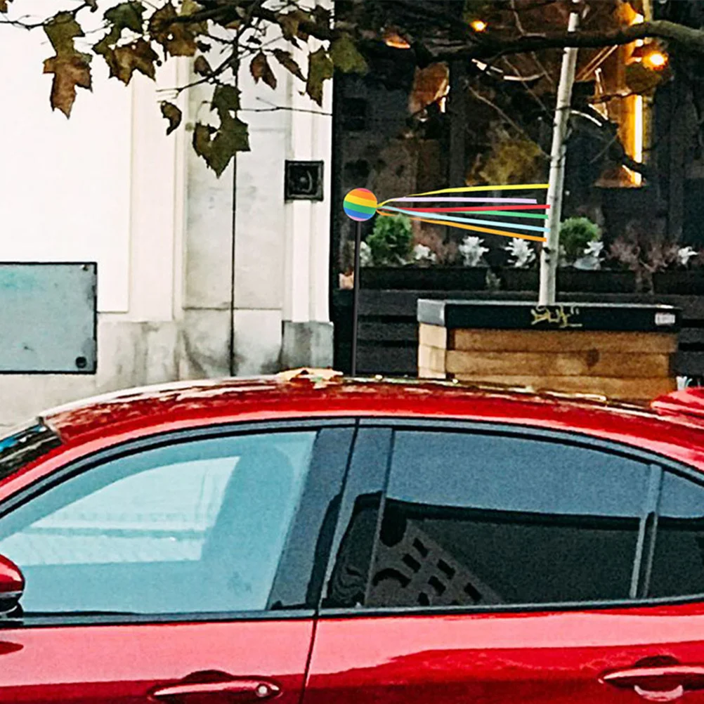 4pcs Colorful Car Antenna Topper Sturdy Splashproof Easy Install Eye-Catching Vehicle Exterior Ornament For All Models Auto