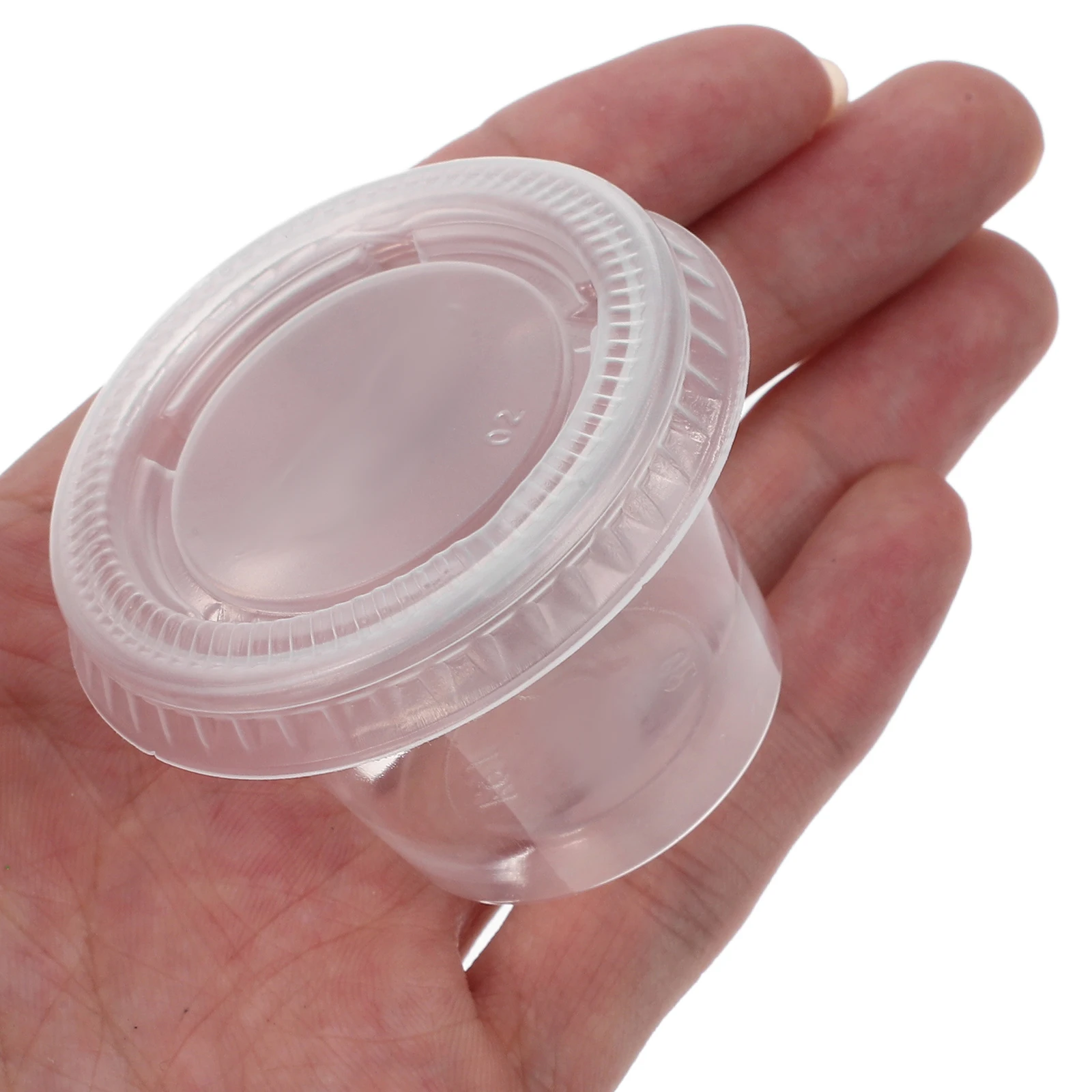 

100Pcs Disposable Sauce Cups PP Portion Containers Leakproof for Yogurt Condiment Shots Pudding Party Catering