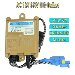 Car Headlight Kit 55W HID Ballast Fast Bright Quick Start Digital Slim Ballast Reactor AC 12V HID Ballast 55W for H1 H7 H11 D2H