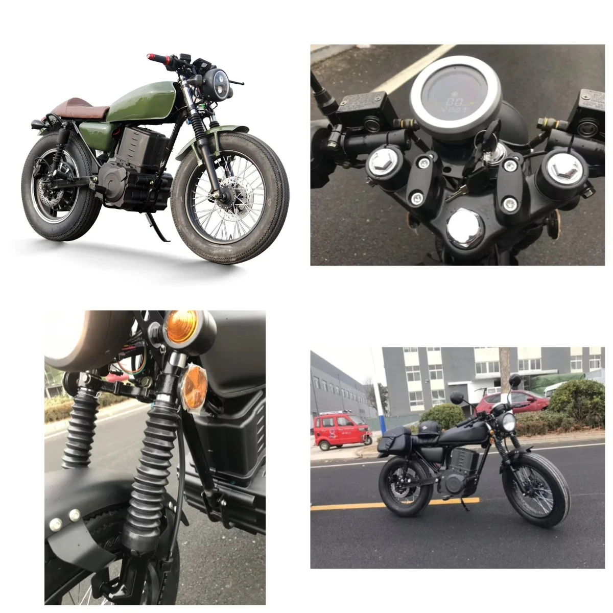 STROVAN China Wholesale Price Fancy Vintage Electric Vintage Cafe Racerspeed 90km Max Range`100km Racer 3000w 72v 42ah Lithium B