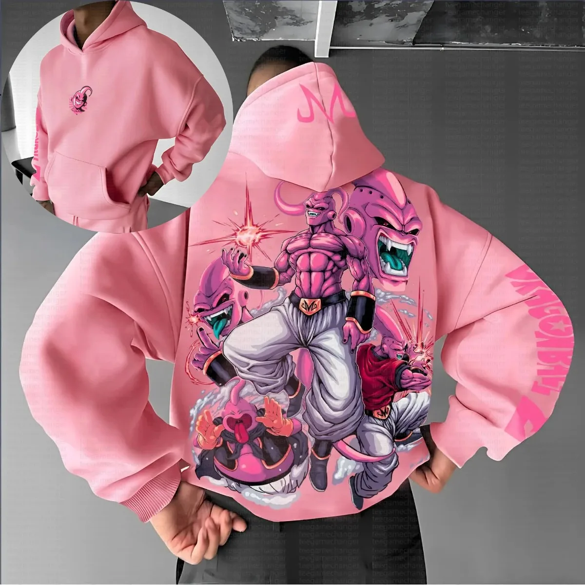 

Dragon Ball Majin Buu Goku Trend Explosion Vegeta Anime Hoodie Streetwear Cartoon Print Sweatshirt Casual Cosplay Jacket Autumn