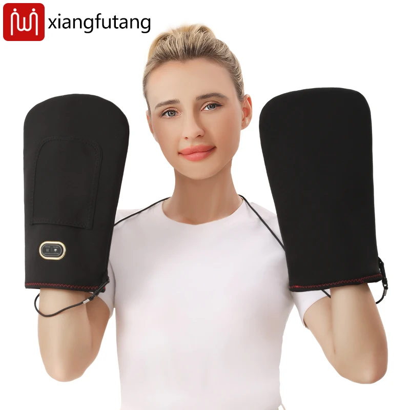 

USB Electric Heated Gloves Adjustable Temperature Rechargeable Washable Fingerless Touchscreen Winter Warmer Mittens