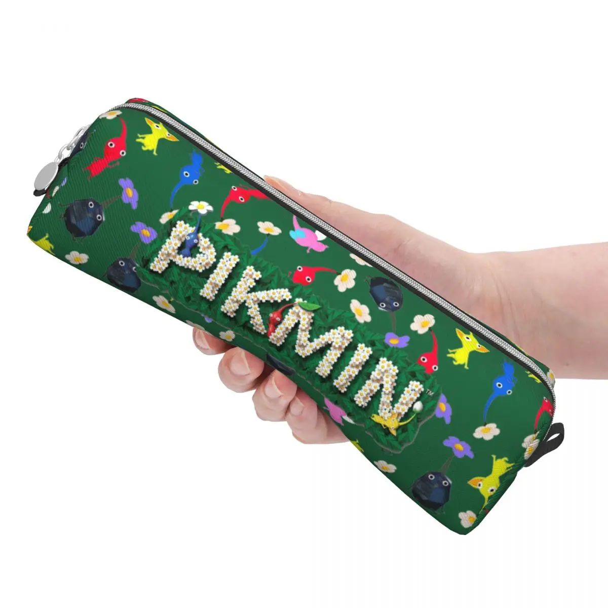 Imagem -03 - Cute Pikmin Logo Pencil Case Pencil Pouch Pen Box para Estudante Grande Bolsa de Armazenamento Material Escolar Papelaria Presentes