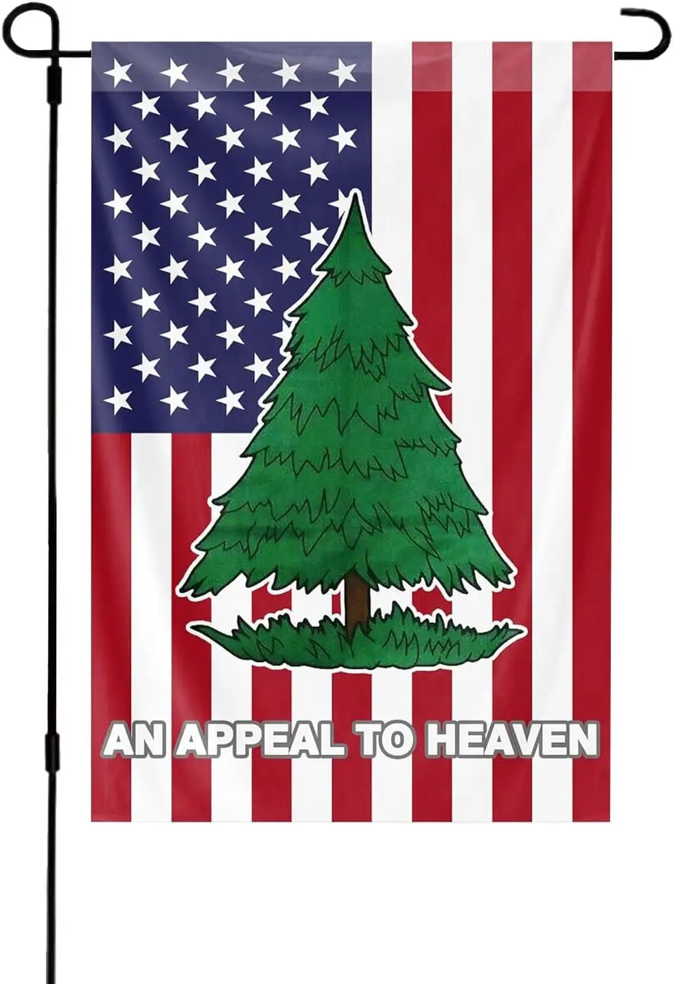 AN APPEAL TO HEAVEN, Double-Sided Linen Decorative Flag, 12x18 inches (Flag Stand Not Included) (G) WWL IIC