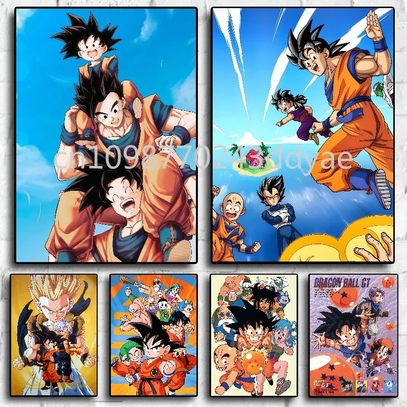 

Anime Art Dragon Ball Cute Wukong Vegeta Poster Printing Canvas Painting High-quality Home Entrance Wall Art Decoration Painting