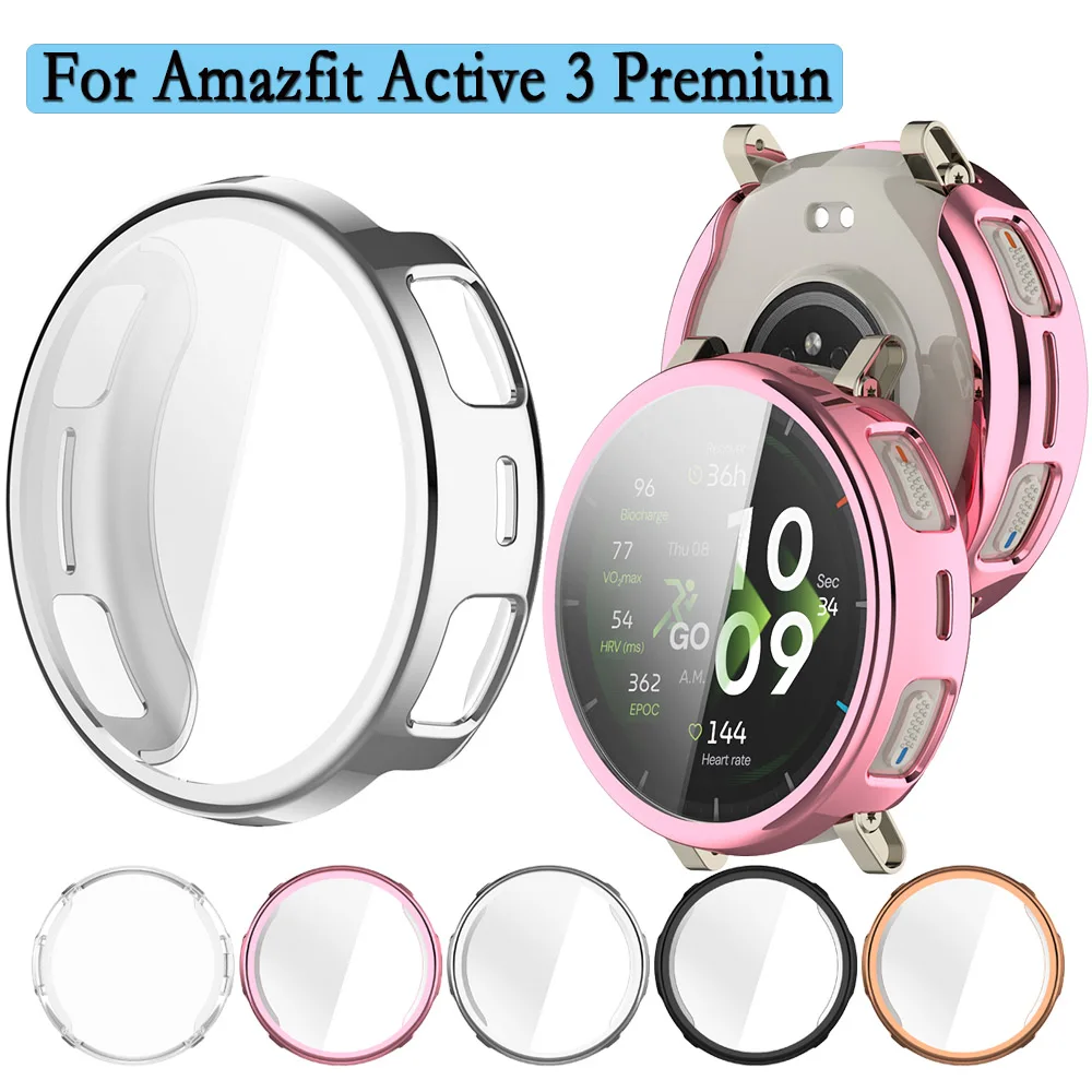 

TPU Cover For Huami Amazfit Active 3 Premiun Watch Case Protector Full Coverage Durable TPU Screen Protection Accessories