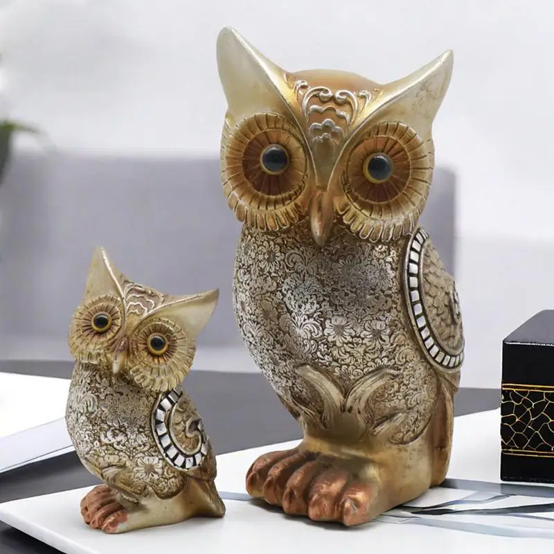 

Owl Resin Ornaments Home Sculpture And Figurines Desktop Decoration For Living Room Decorative Owl Sculpture