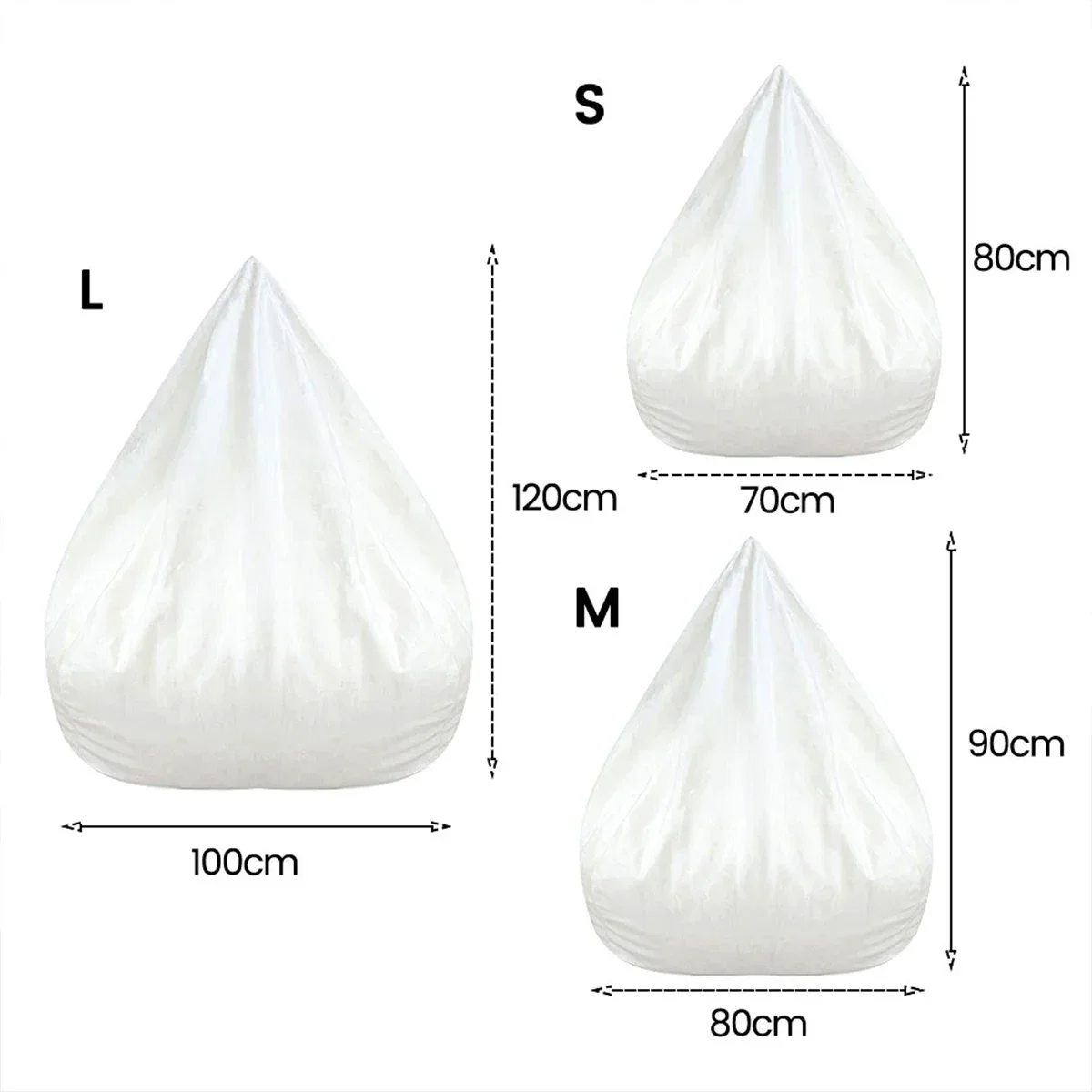 OTAUTAU Large Bean Bag Chair Sofa Cover Without Filler Lazy Corner Seat Beanbag Couch Has Replacement Sofa Inner Liner for Sale