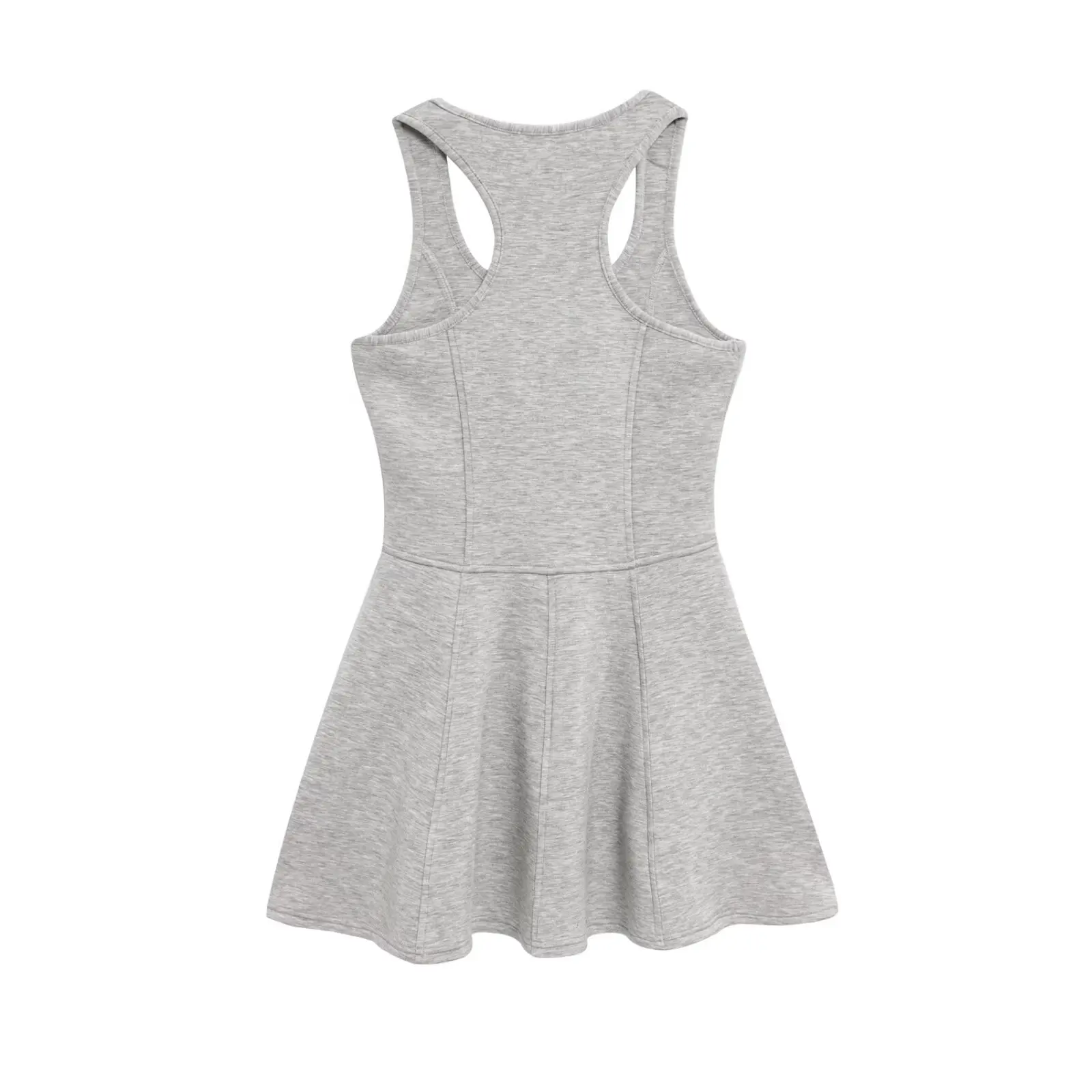 Couche spatiale en coton a-ligne gilet sans manches robe courte été nouvelles femmes mince col rond a-ligne sans manches débardeur robe courte