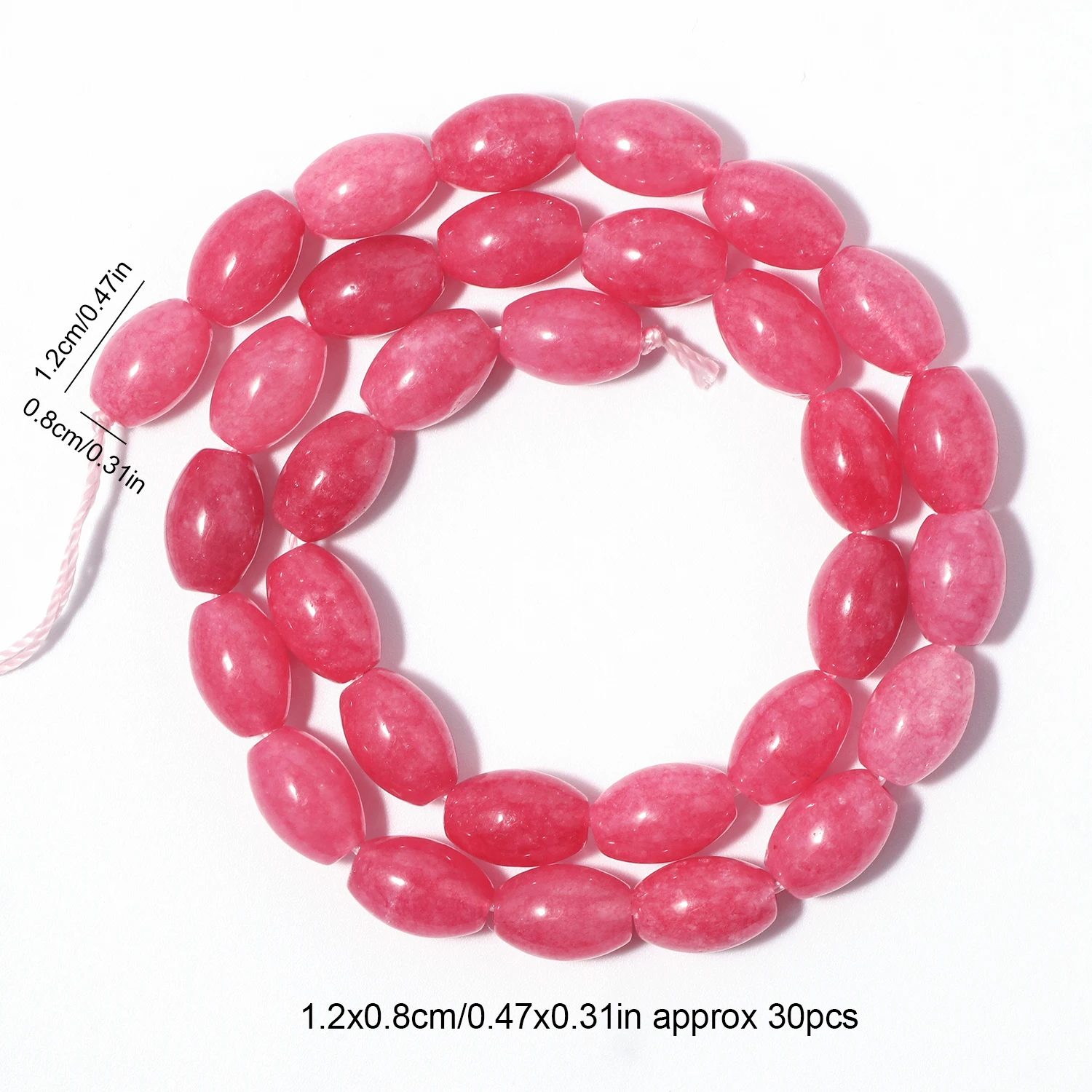 8X12Mm Ovale Vorm Jade Kralen Rijst Toermalijn Amazoniet Morganiet Steen Losse Kralen Voor Sieraden Maken Diy Bedels Armband