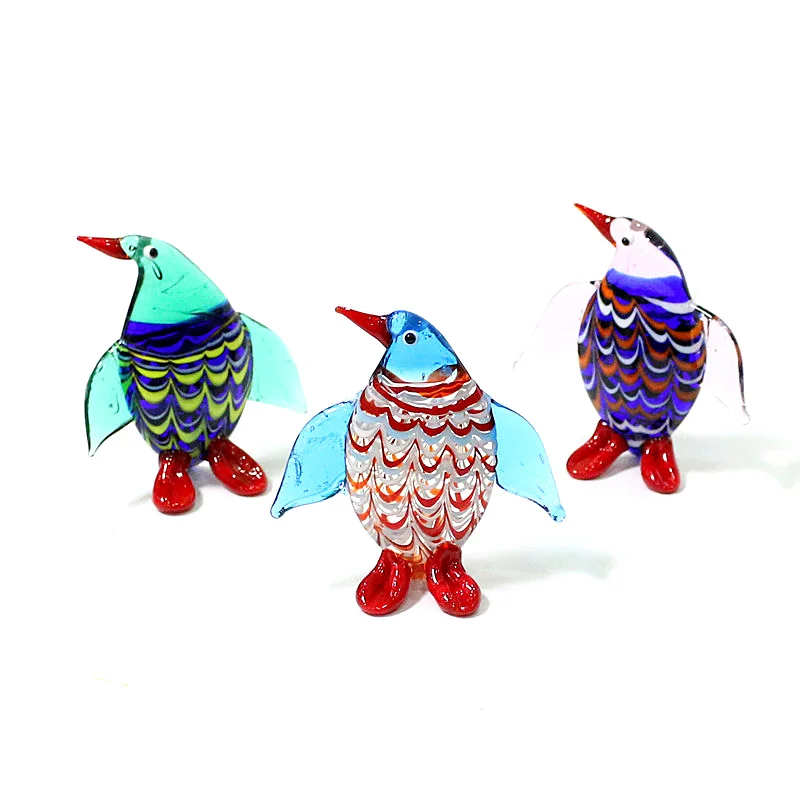 

Murano Glass Penguin Miniature Statue Ornaments Cute Animal Figurine Home Living Room Kid's Bedroom Table Decoration Collection