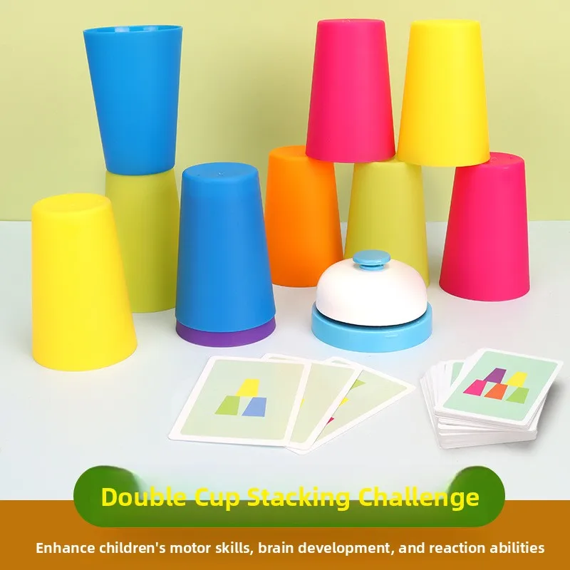 

Children's Cup Staing Toy Eonal Dance with Cups Preschool Cognitive Interactive Dual Play Fun Learning Experience